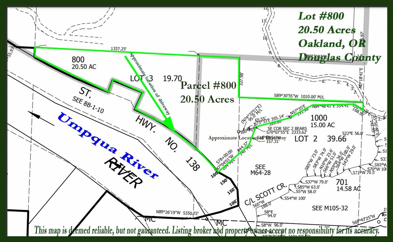 douglas county parcel map showing the location of the property.