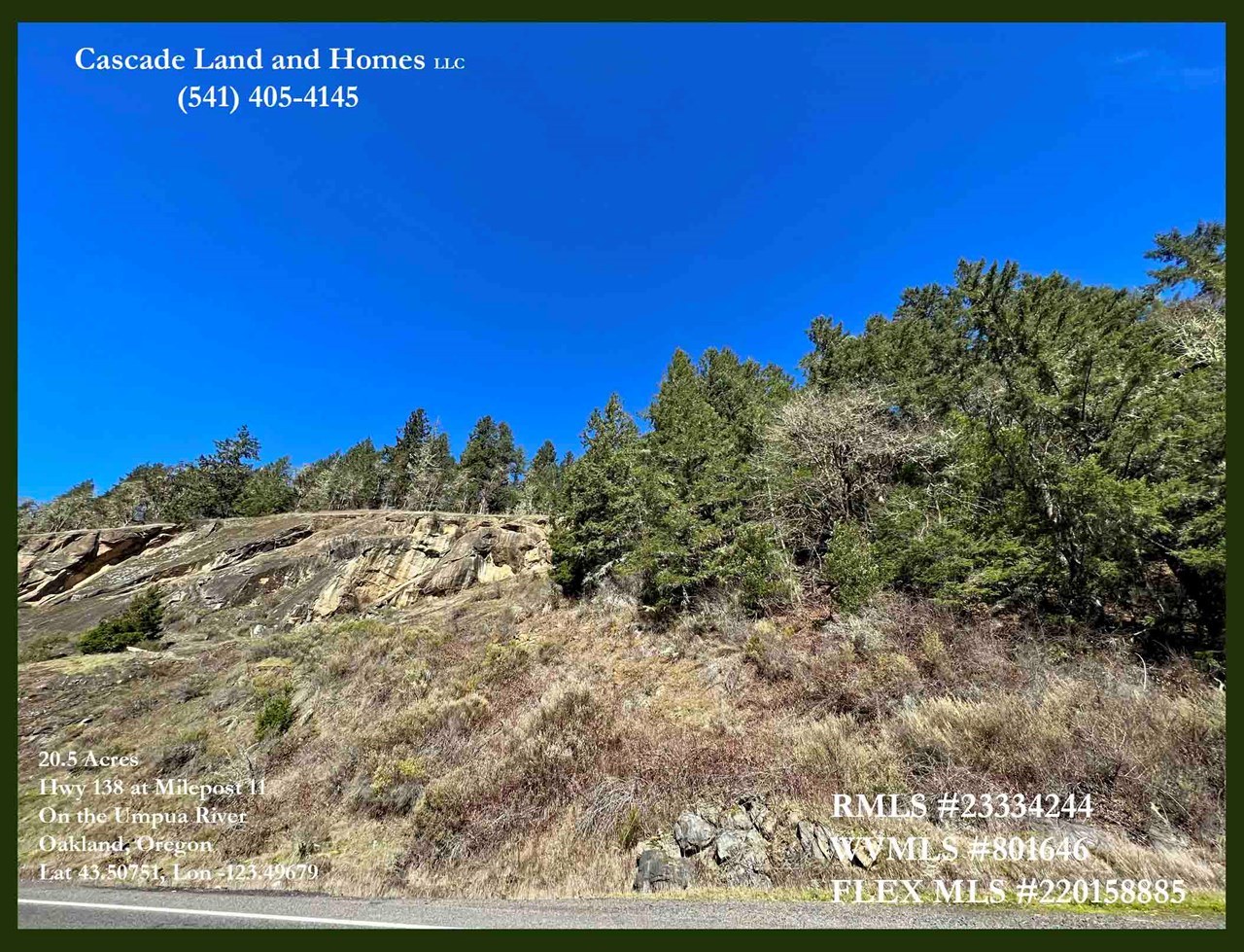 this is the natural rock formation on the western edge of the property where the road was cut through.