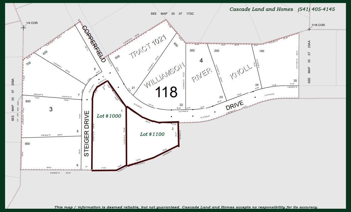 parcel map of the property and adjoining lot that is also for sale.