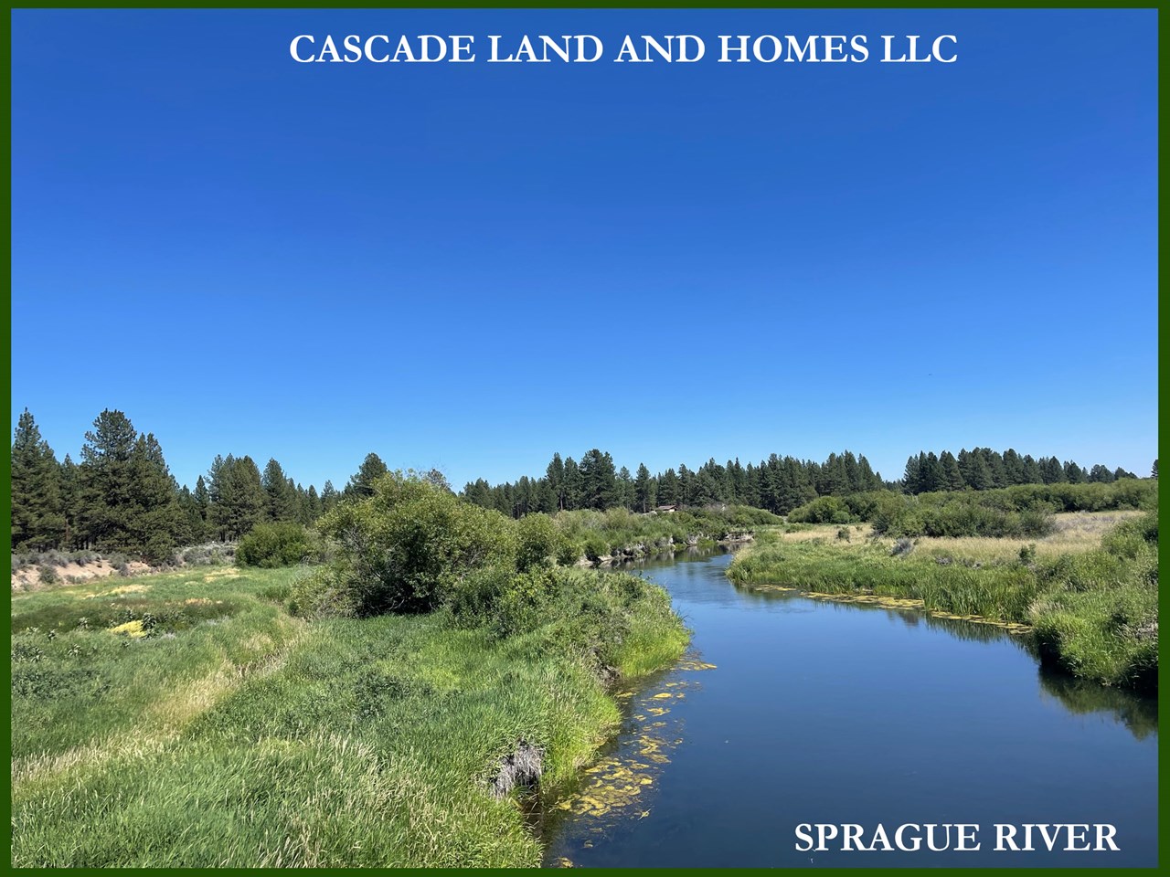 the nearby sprague river can be seen from the property. it's just a short drive away and offers fishing, swimming, floating, fly fishing or just sitting in the sun and watching the water pass by and the ducks swimming along.