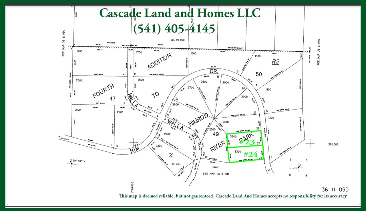 this parcel map shows the location and shape of the properties, they are easily accessed from rim drive, which is one of the main arteries through the subdivision.