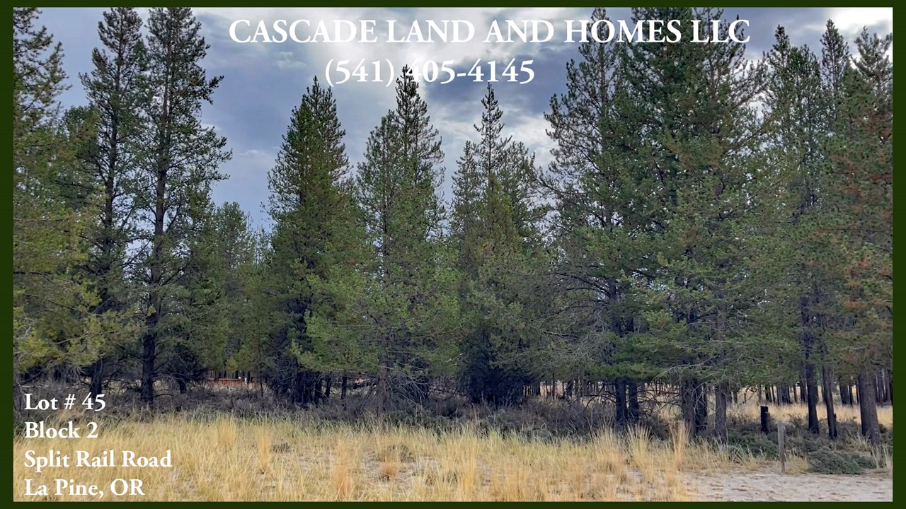 view of the property nestled among the pine trees, this 1.01 acre parcel is located outside of la pine, oregon, and just minutes from the unlimited recreational opportunities of the cascade mountains! if you decide not to be a full-time resident here, it would be a perfect spot for a vacation home or mountain getaway! it is just 45 miles and an easy trip to bend on hwy 97.
this would be a great place to build a home in the country if you commute to la pine or bend, which is the largest city in central oregon and a center for cultural, artistic, educational and recreational opportunities!
world-class fly-fishing, golf, skiing, hiking, mountain biking, ohv/atv trails, kayaking, rafting, pristine lakes, waterfalls, clear mountain streams, and the towering cascade mountains offer something for everyone!