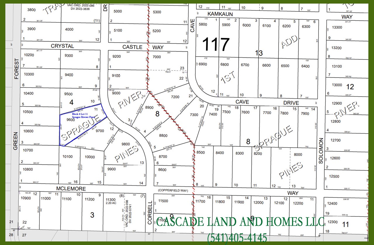 klamath county parcel map showing property location.