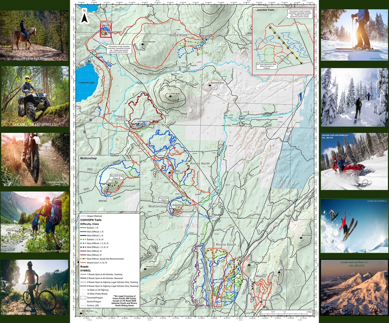 the area surrounding the property offers fantastic outdoor recreation! people travel from all over oregon to the area to ski and snowboard at mt. bachelor, and the willamette pass! there are also miles of dedicated snowmobile trails to explore! in the summer months, hiking, ohv/atv, horseback riding, mountain biking, bird and wildlife watching, fishing, boating, and fly-fishing are all popular here!