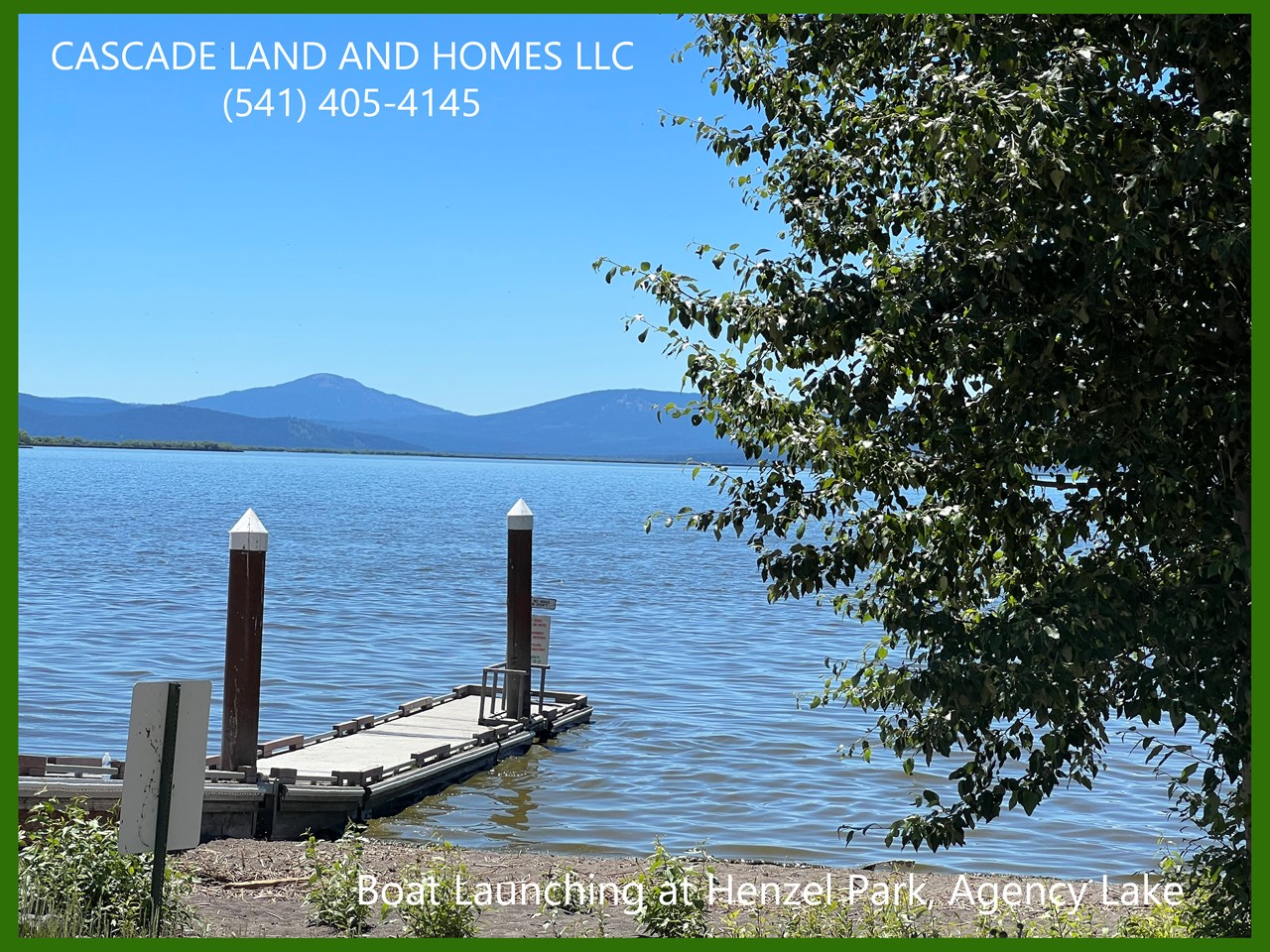 boat launching dock at henzel park which is just over a mile down the road from the property. bring your fishing gear!
