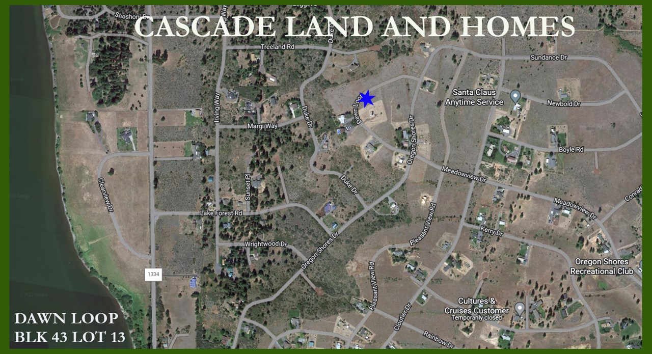 google earth screenshot showing the location of the property. you can see how the roads lay out and where the surrounding homes are, as well as the proximity to the lake!