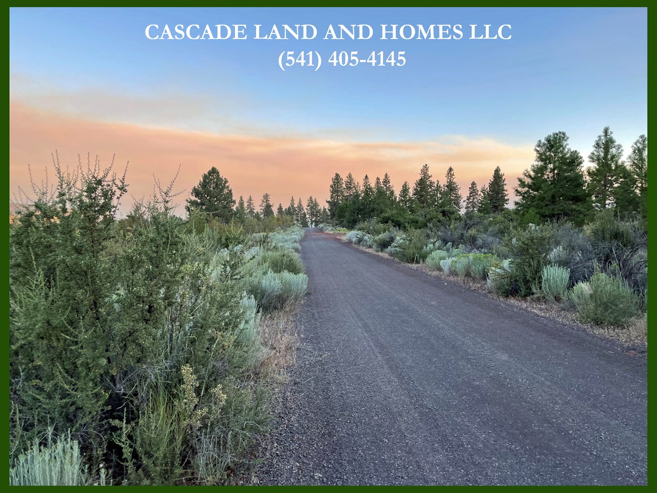 the road maintenance is included in your low yearly hoa fees, and they are very well maintained for easy access to the property.
this photo was taken when some of the smoke from the wildfire in northern california was drifting in, it makes for a lovely sunset though!