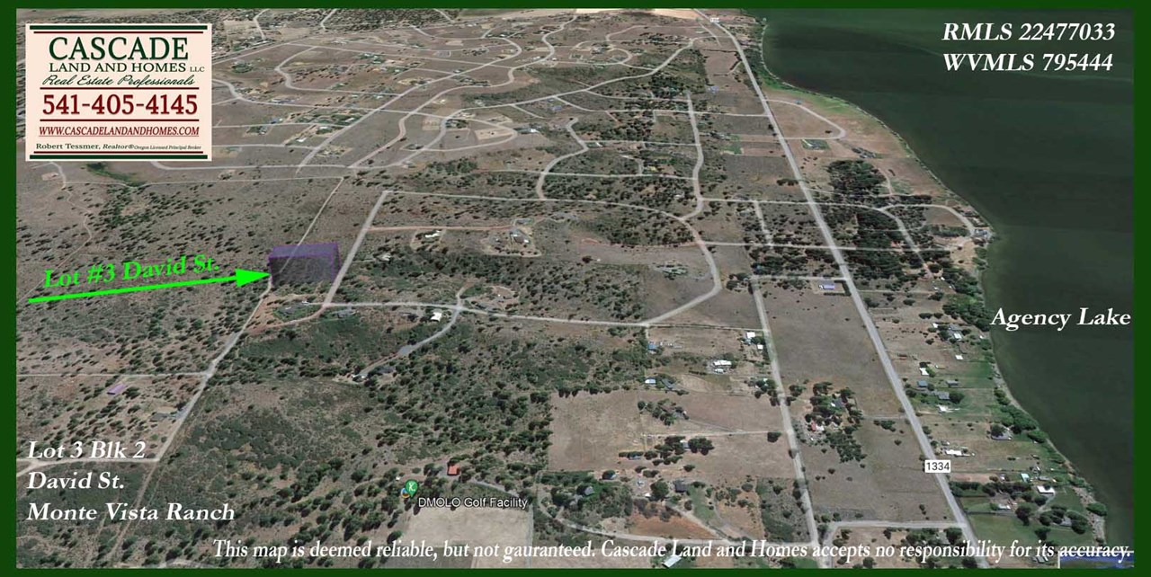 google earth photo showing the property location, nearby homes, and proximity to agency lake.