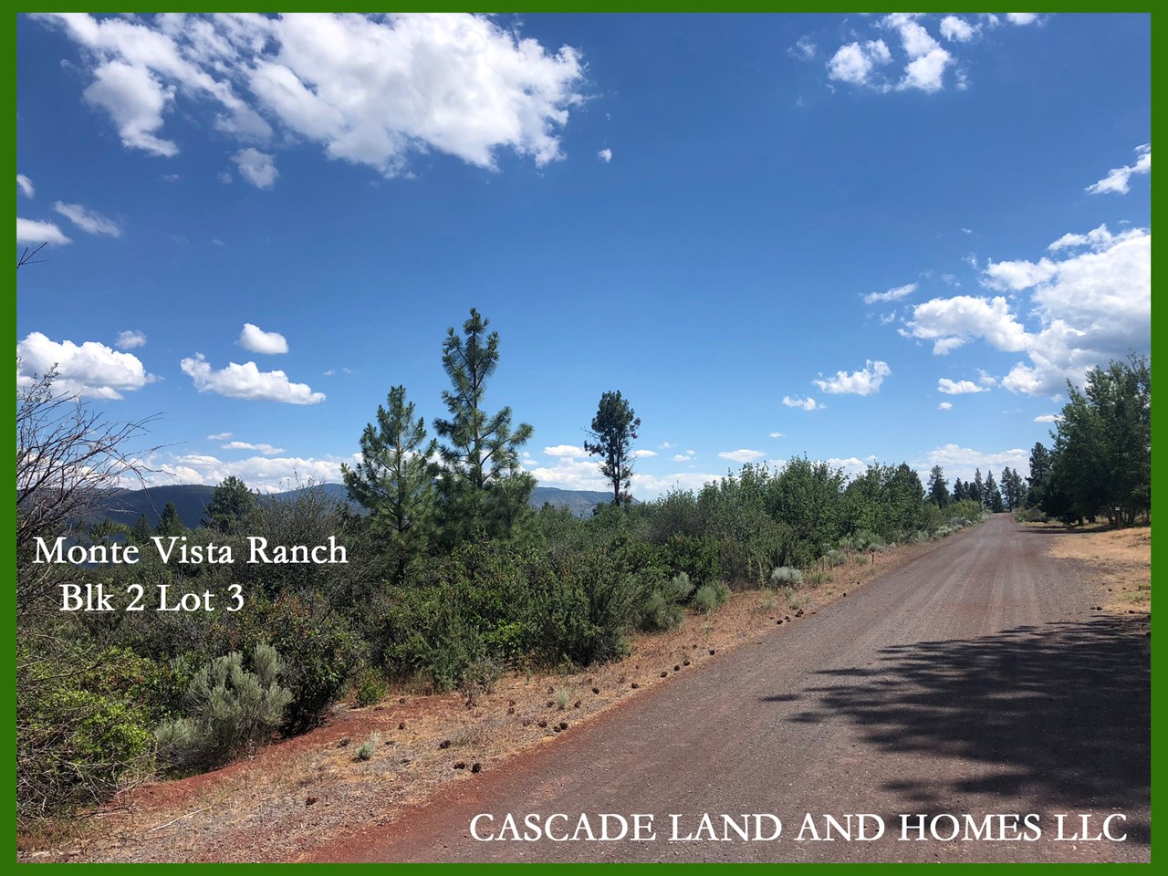 well-maintained compacted gravel roads lead to the property for easy access to the parcel.