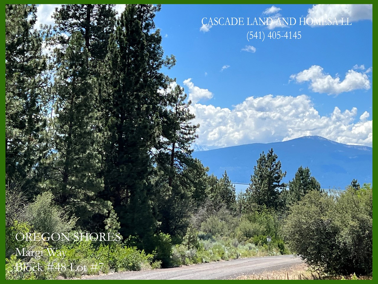 there are views of the lake from the property. a two story home would offer an even better view of agency lake and the surrounding snow-capped cascade mountains!
