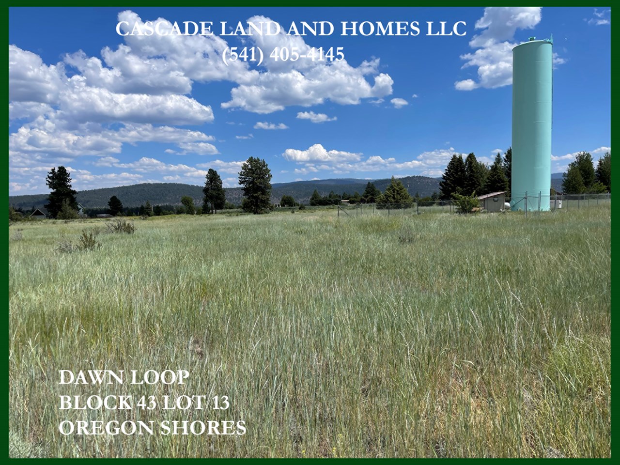 the parcel is cleared of trees and mostly flat, which should help lower the site costs when building your new home! the water tower is behind the property, not the side with the views, and community water is included in your hoa fees!