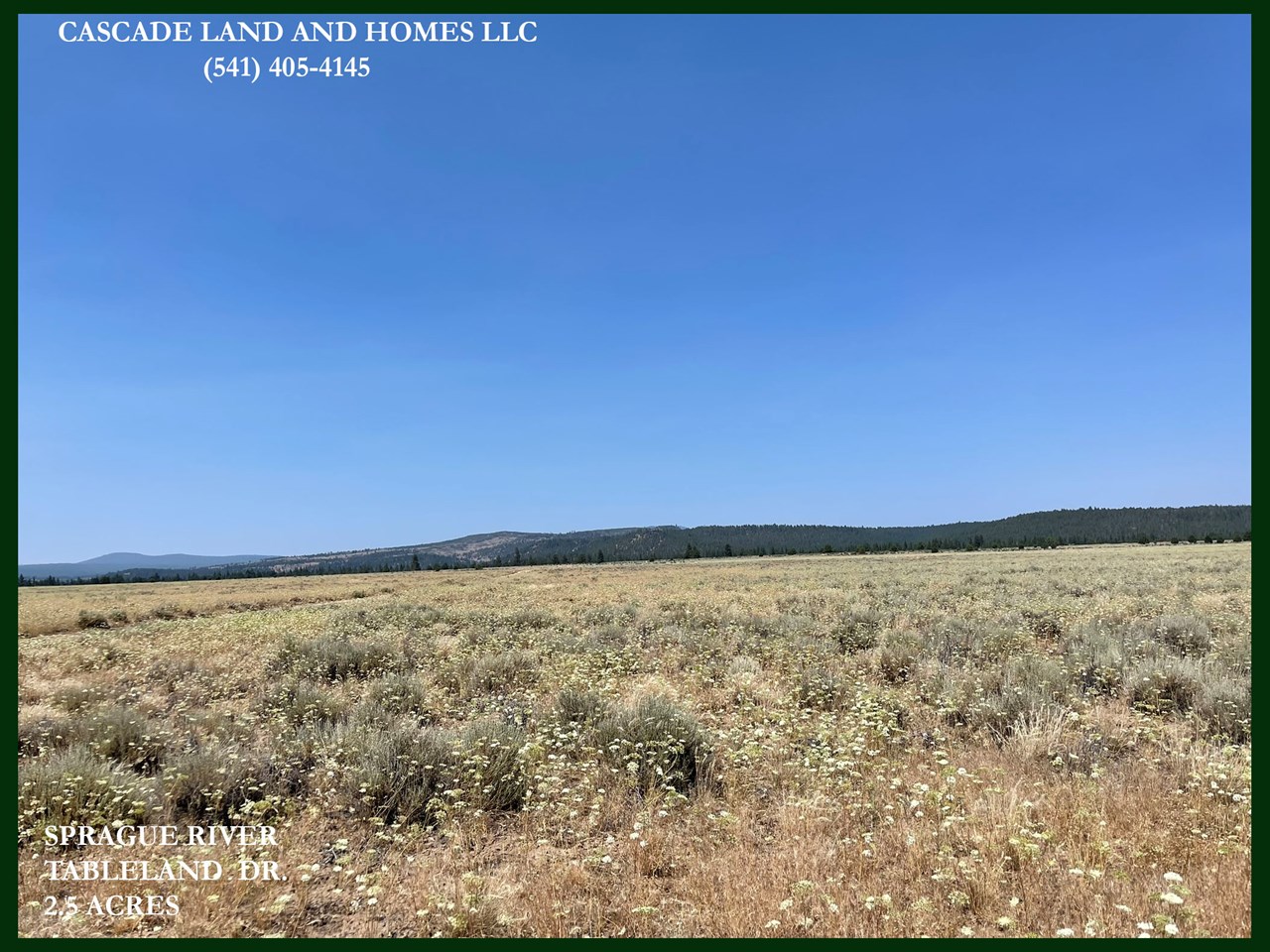 the property is on a high desert plateau in rural klamath county. the parcel is flat, to very mildly sloped, it is covered with native vegetation, and has beautiful views of the surrounding territory.