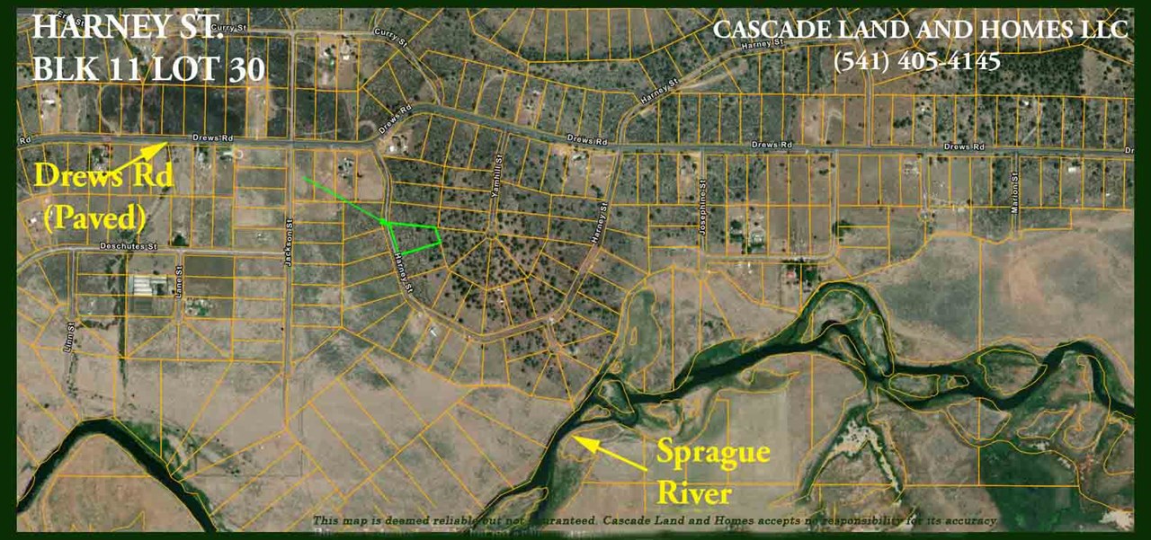 this parcel map shows the location of the property within the subdivision and its proximity to the sprague river. it's just a short walk away!