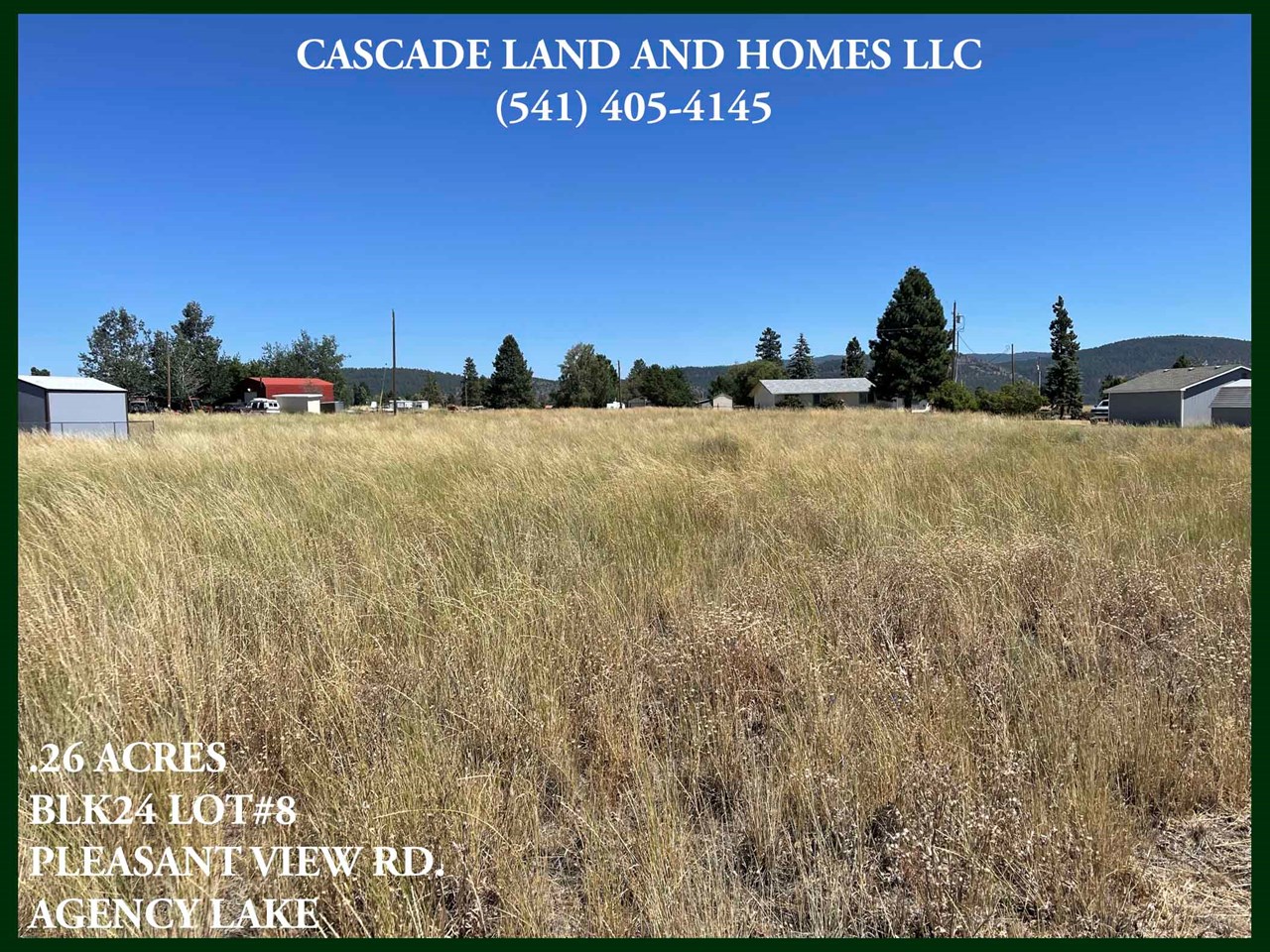 this gorgeous view property slopes gently uphill from the road, and is located within the popular oregon shores subdivision! there are nice homes in the area and more are currently being built. the area is becoming more and more popular! agency lake is located about 30 minutes north off of hwy 97 for an easy commute to klamath falls! there are outstanding views of agency lake and the surrounding snow-capped cascade mountains and foothills.