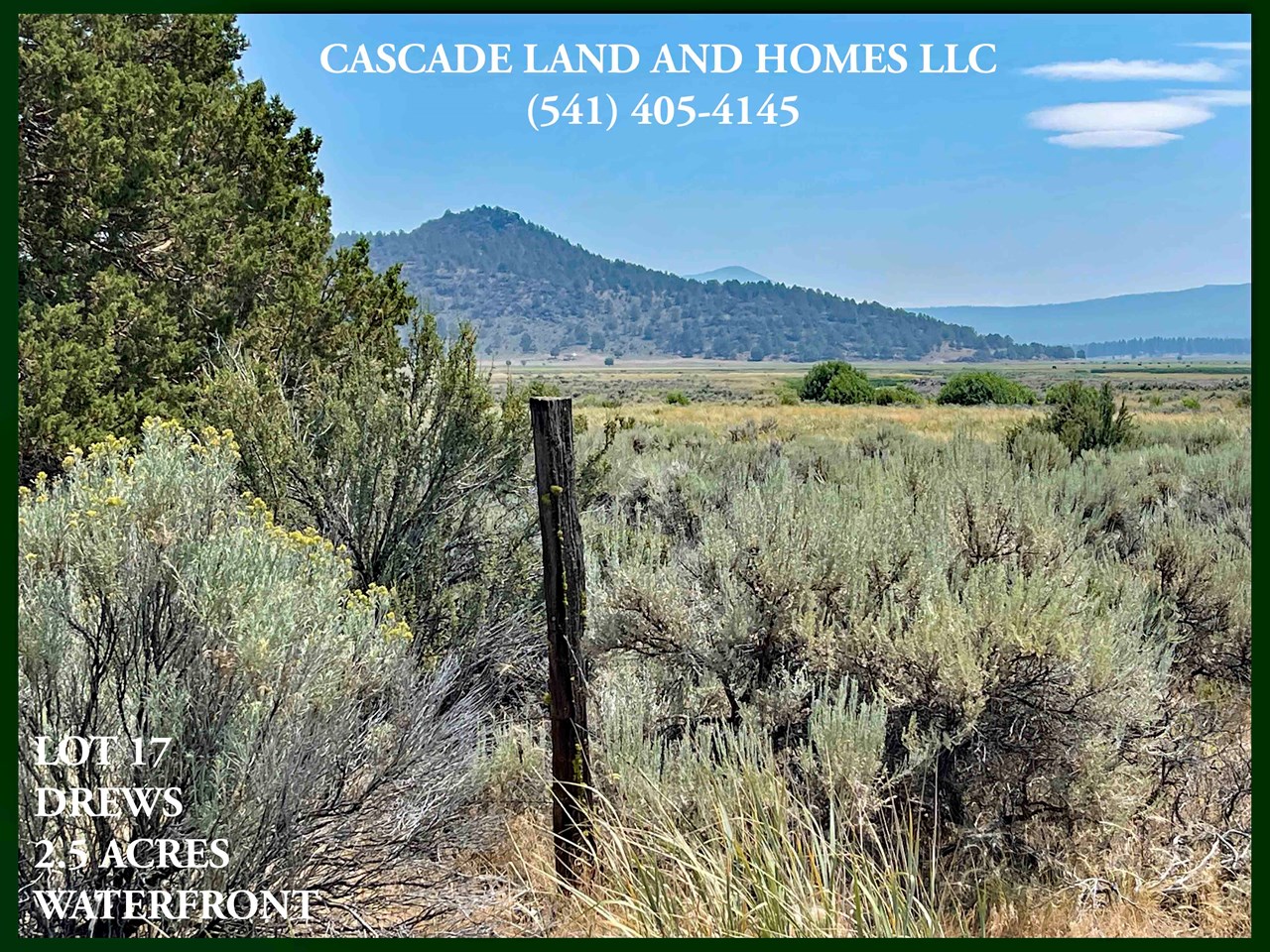 the property has many large trees, mostly juniper. it also has some native vegetation, sage, rabbit brush, and native grasses, which are typical for the landscape here. the area is in the rain shadow of the cascade mountains and is considered high desert.