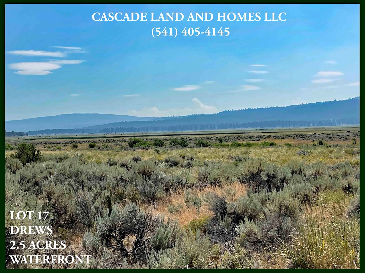 the lush sprague river valley is right out of your back door! the gentle slope of the property and the large 2.5 acre size, allow for many possible building sites!