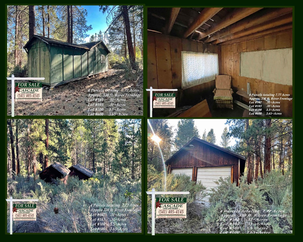 a small cabin and garage have been added to the property. families who have owned this property previously have added a small rustic cabin and a two car garage so they could use it for a base-camp or family camping spot. 



mls # 220156878 
lot #102, #103
2610/2620 south chiloquin road, chiloquin, oregon