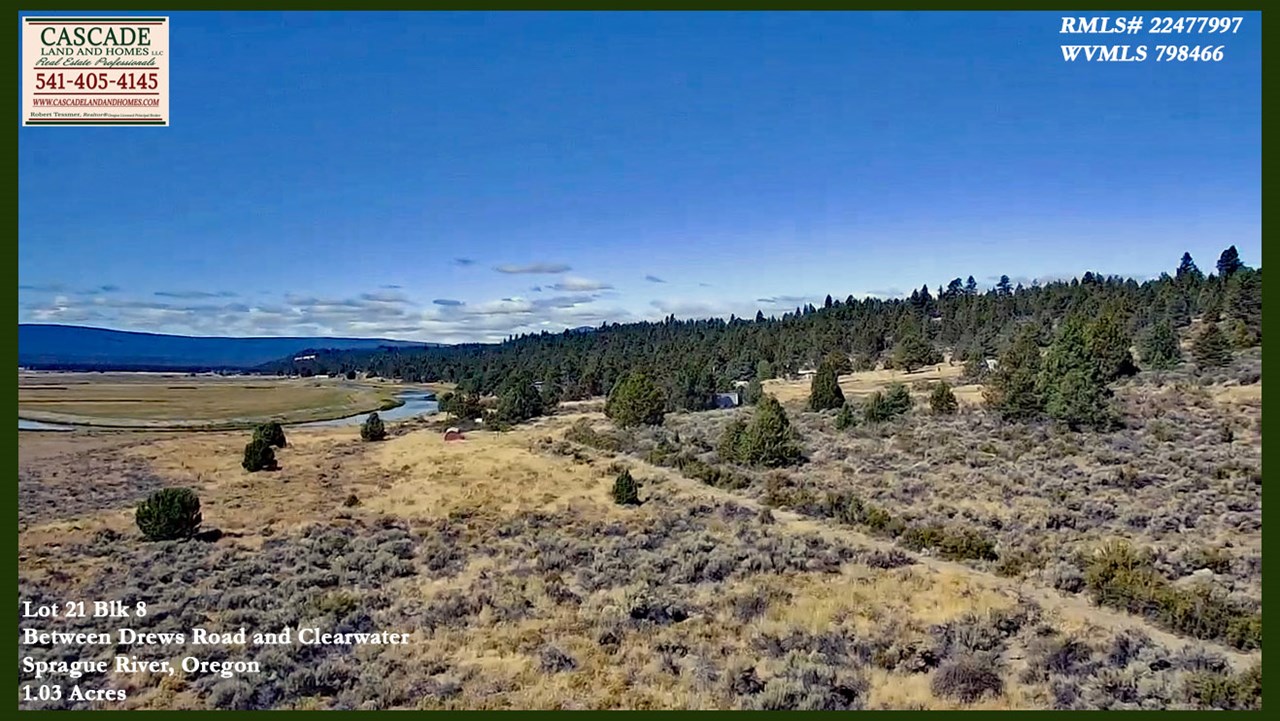 the property slopes gently uphill from clearwater st. towards drews rd. which allows for some fantastic possible homesites that would capture the views perfectly! bring your house plans and explore the possiblities!