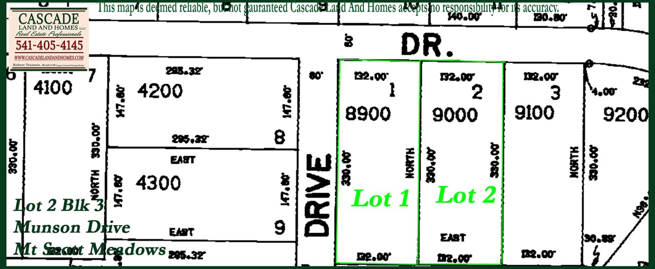 klamath county parcel map showing the dimensions of the property.