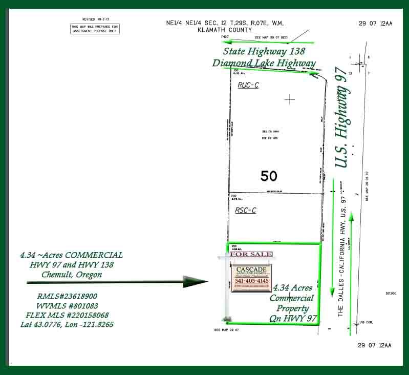 this is taken from the klamath county parcel map.