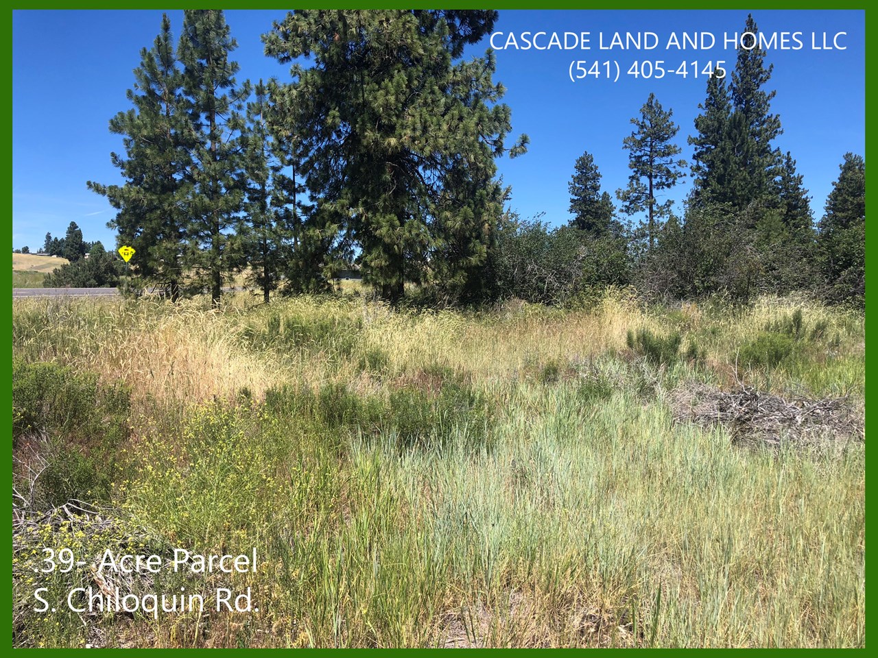 triangle property with road frontage for easy access. the property gently slopes away from the road. there are large, mature trees on the property for added privacy.