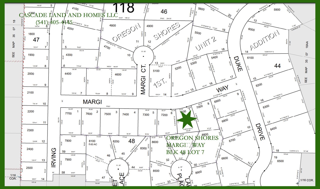 parcel map showing property location.