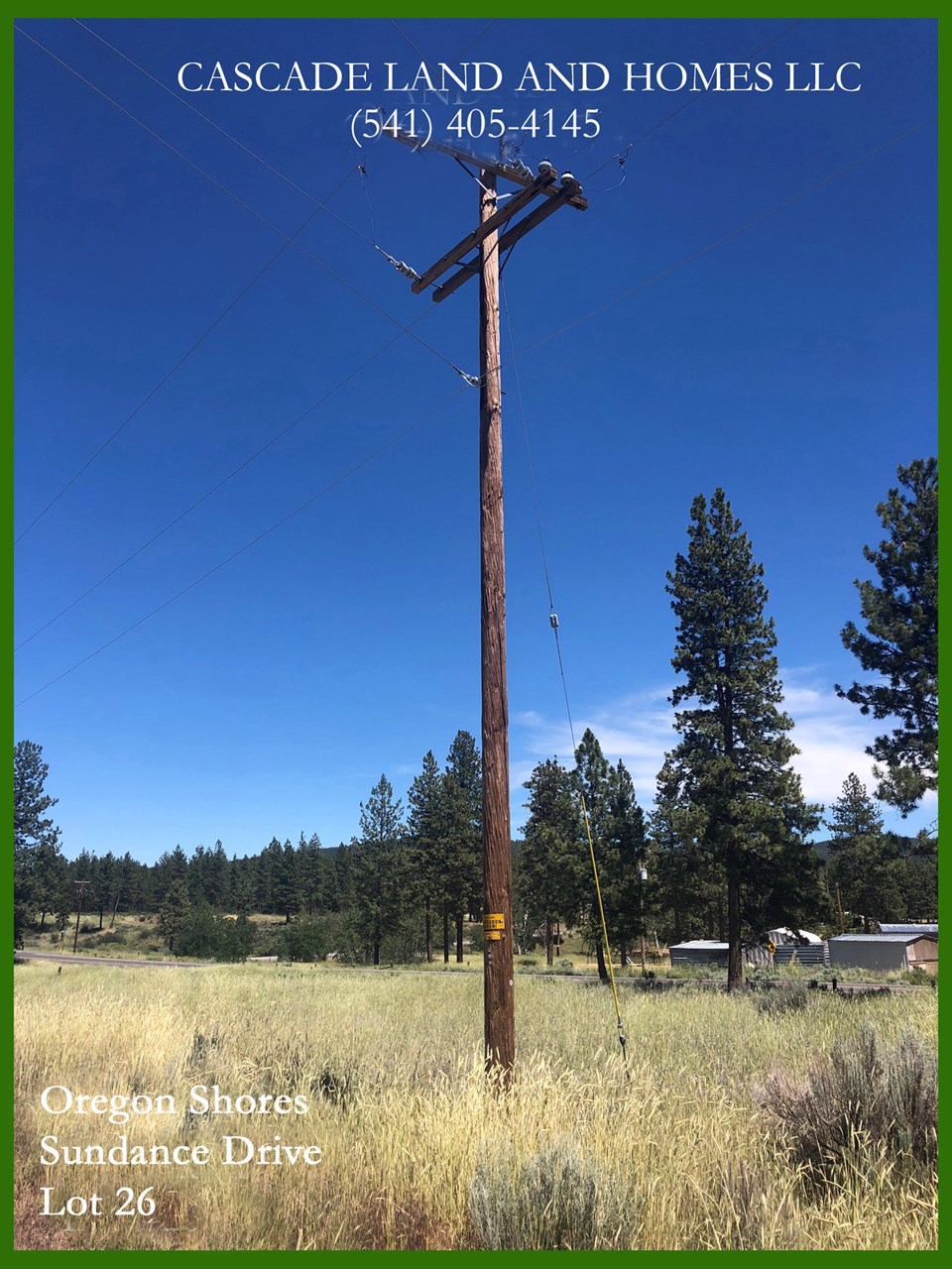 fairly flat parcel, just a slight slope will help minimize any grading work for your new homesite!