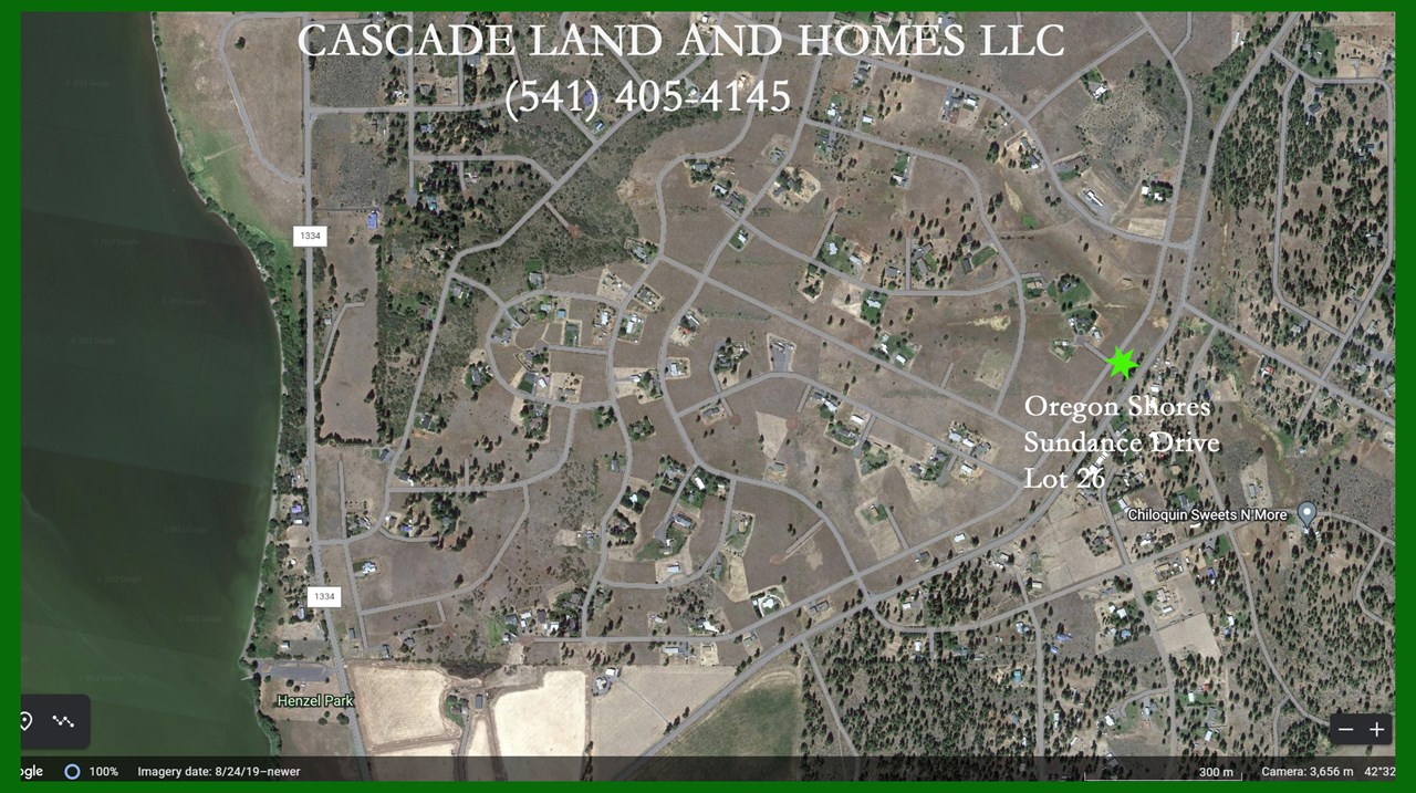 google earth view to show proximity to agency lake and easy road access.