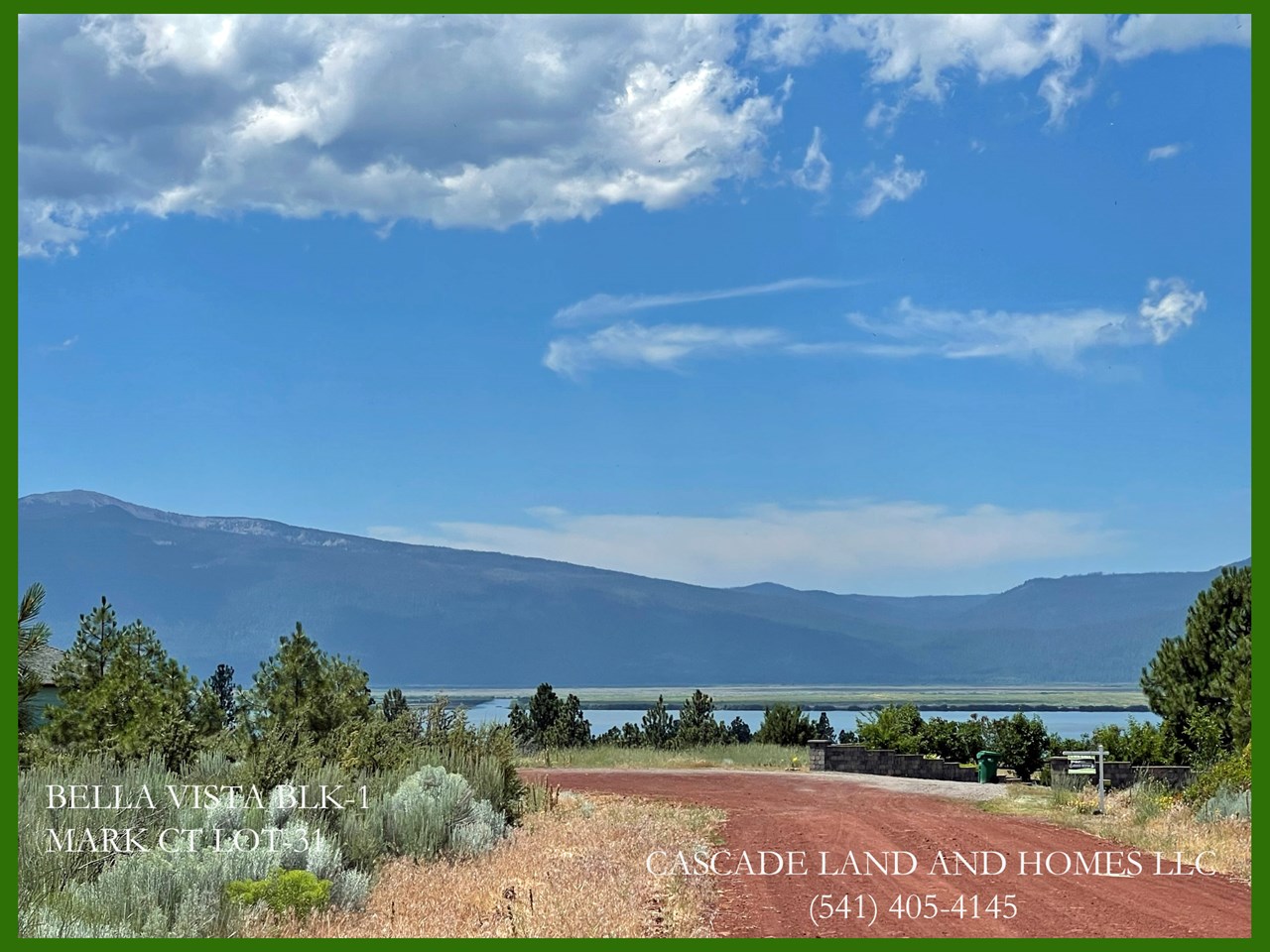this view is looking west toward the end of the court over agency lake to the foothills.