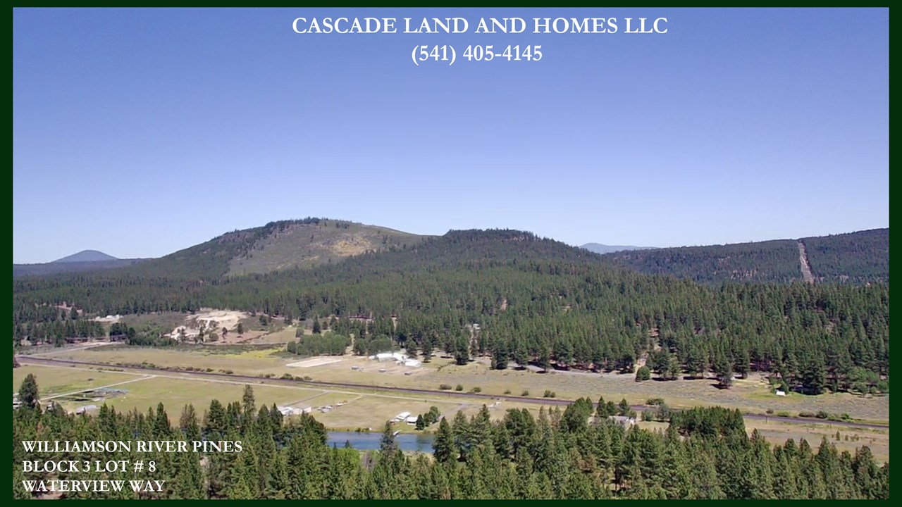 this is an overhead drone photo taken from the property looking toward the williamson river.