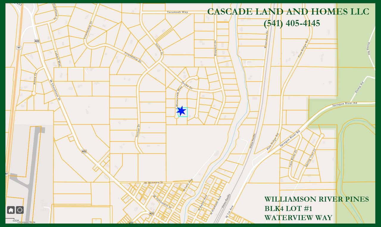 this parcel map shows the location of the property within the williamson river pines subdivision.