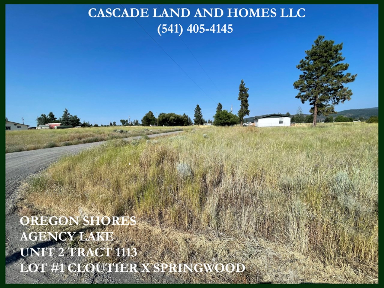 this gently sloping corner parcel is mostly flat. power, phone and water are to the street, bring your house plans!
