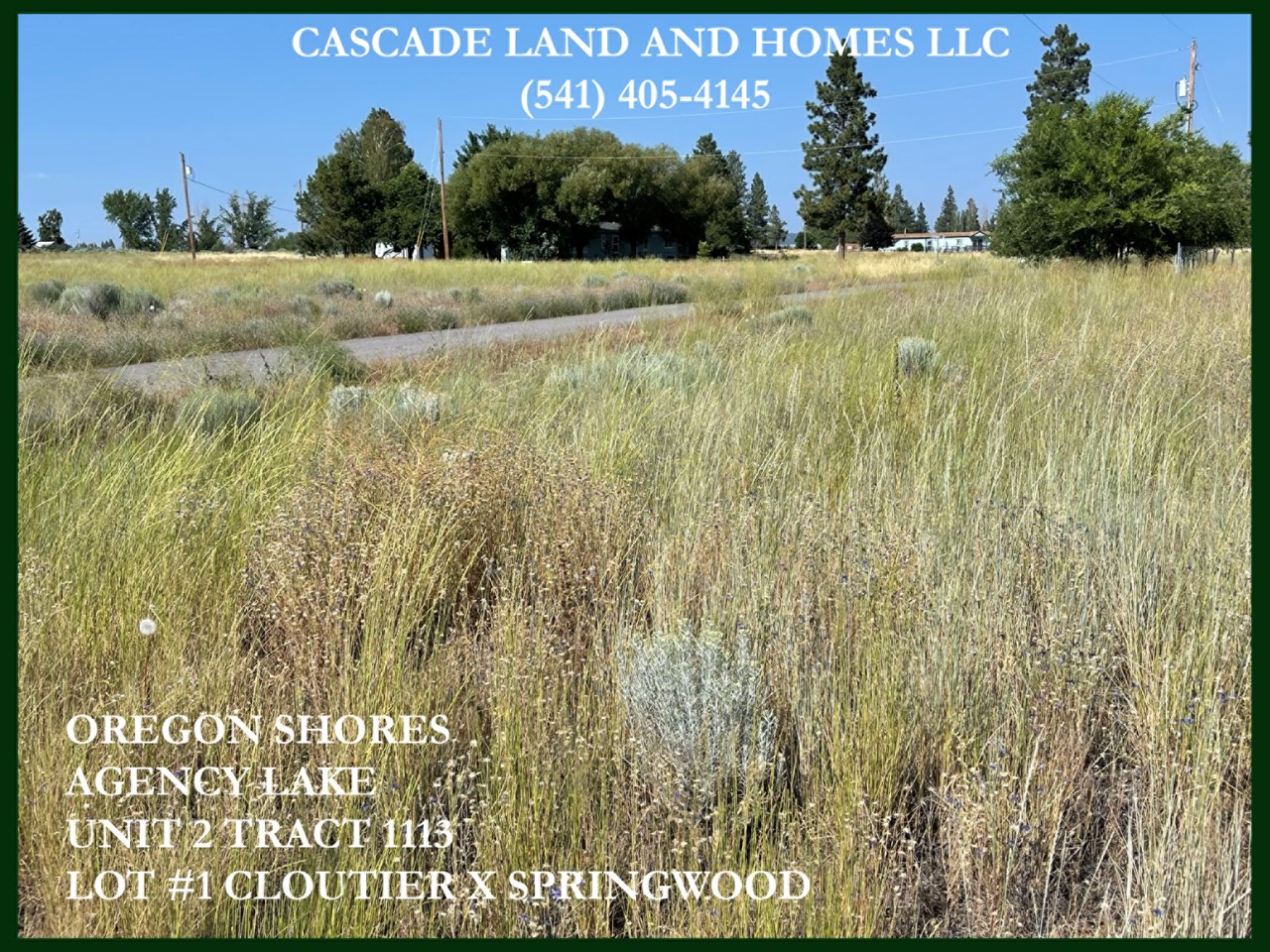 this parcel is mostly cleared except for some local sage brush, making it easy to get ready for your new building site!