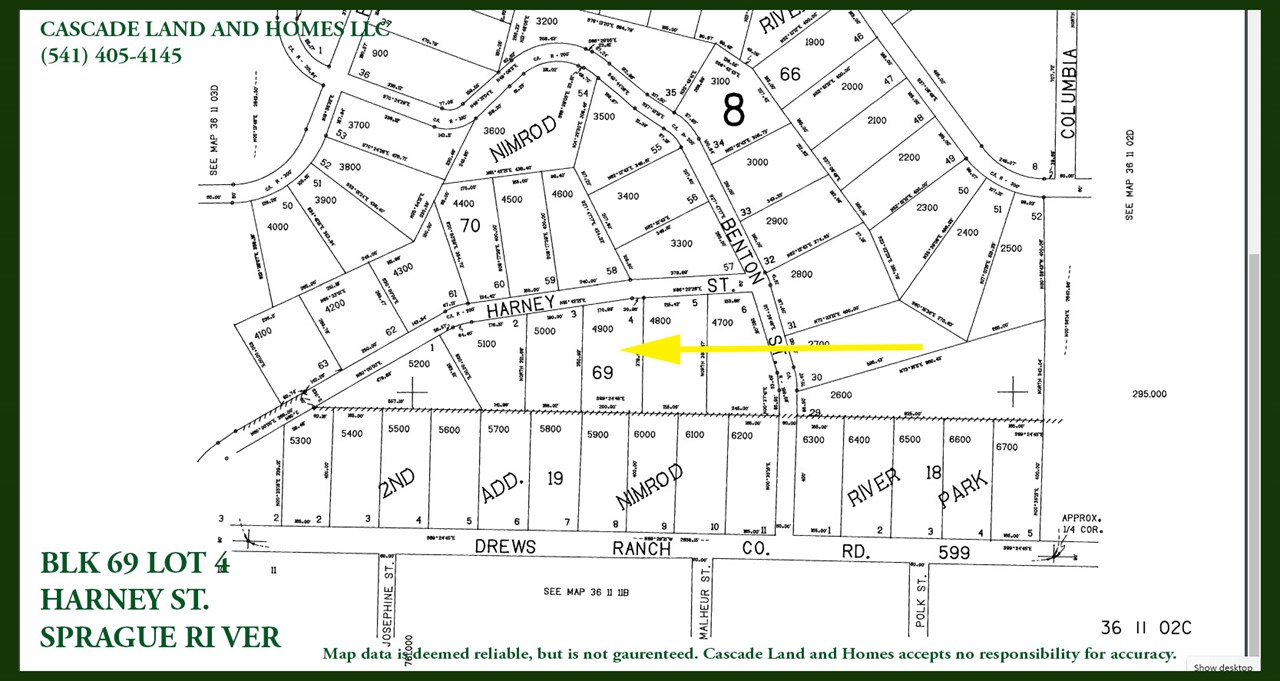parcel map of the property showing the shape and location in relation to other parcels.
