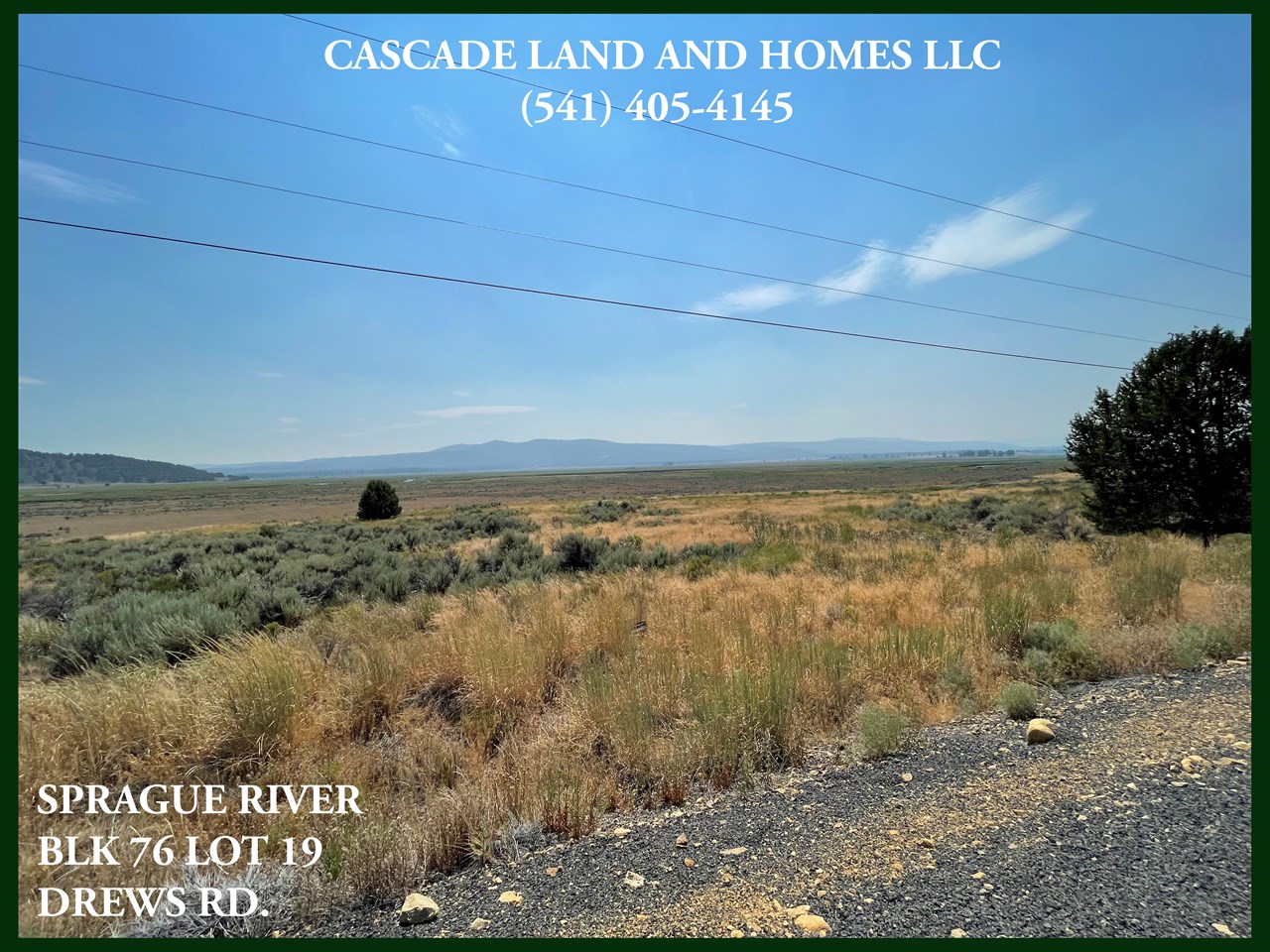 taken across the street from the property, looking across the valley. it's the middle of summer now, and the valley still is partially green. the sprague river flows year round and keeps the valley and grasses alive and colorful.
