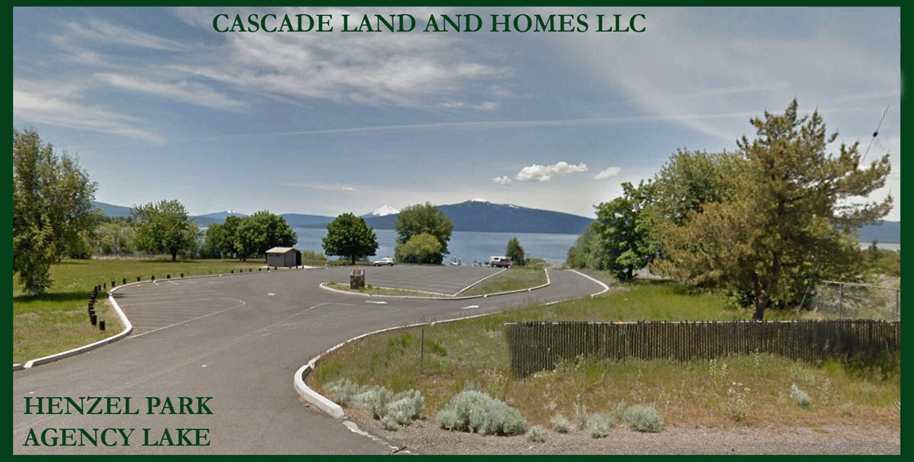 the shores of agency lake, and henzel park are just about a mile from the property. they have a boat launch facility here, picnic and grass areas and places to sit and watch your family play, or do some fishing.