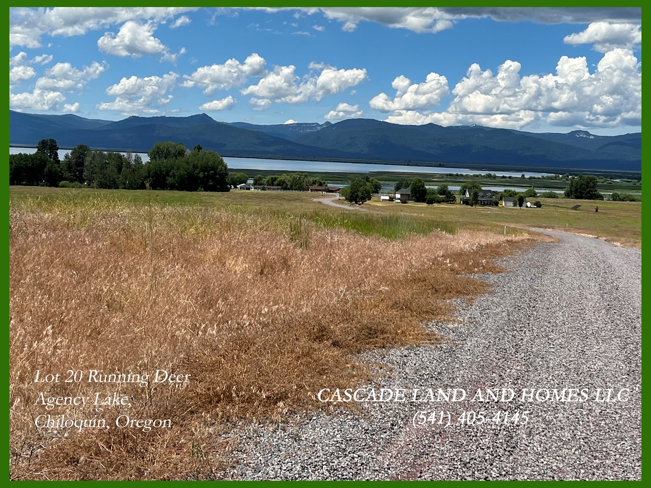 view of agency lake from ground level, imagine what your view could look like from a second story!