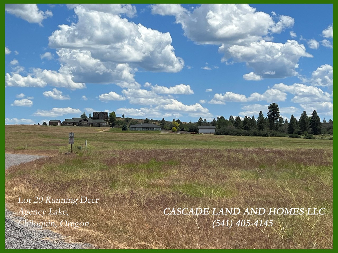 view of the corner of the lot, and surrounding existing custom homes, power is to this corner. it's just waiting for your houseplans!