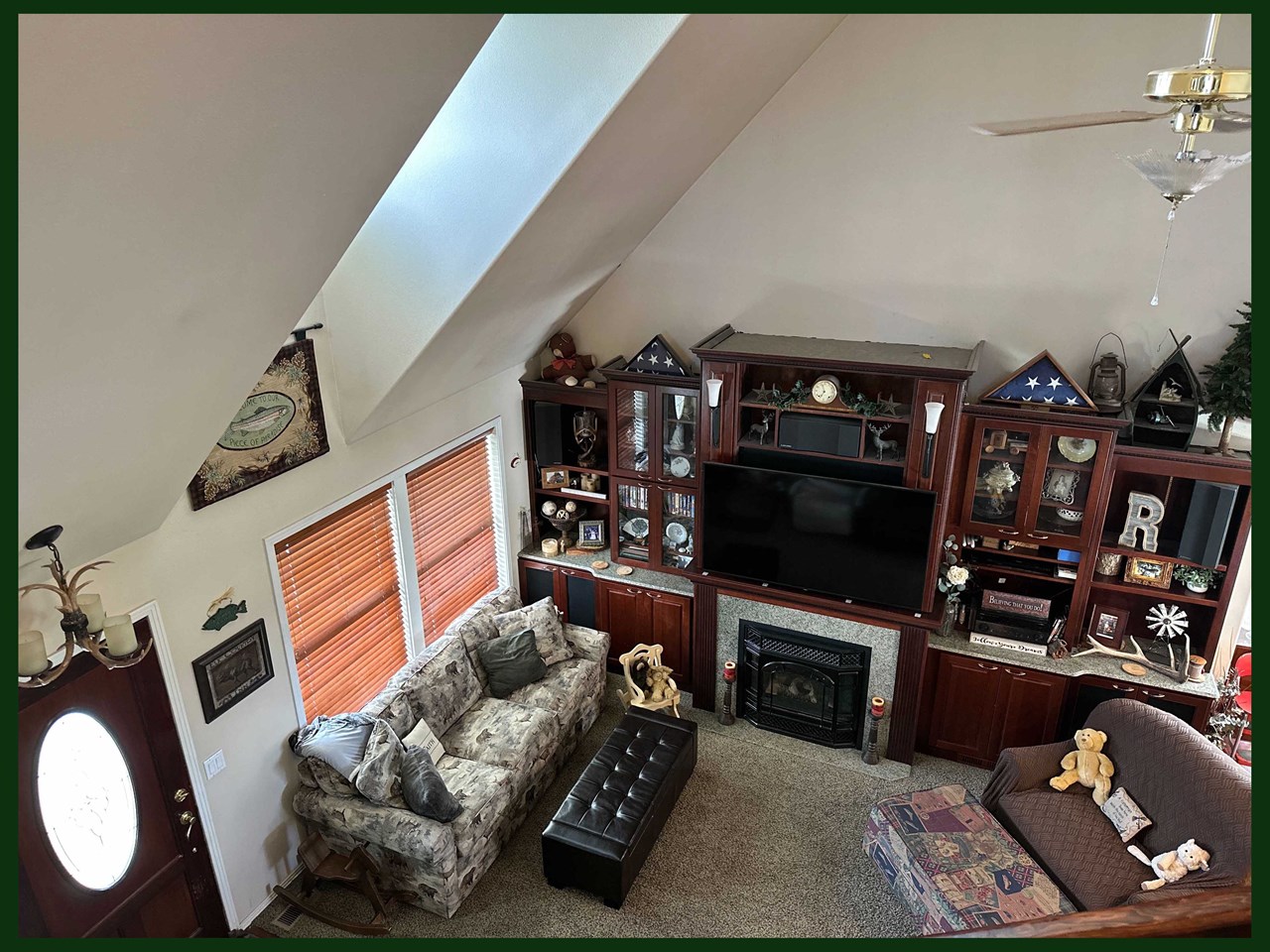 natural light fills the open living room