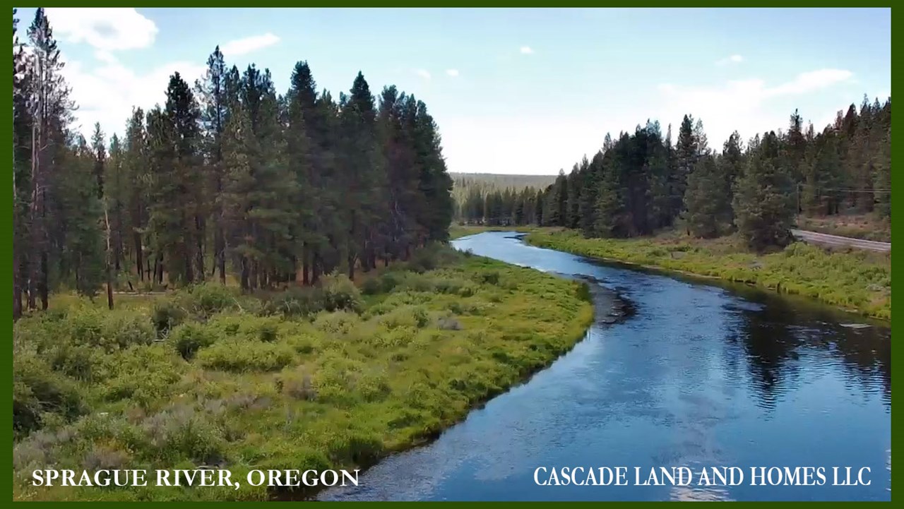 sprague river the sprague river meanders through the valley below this property and meets the williamson river just south of chiloquin where it flows on to provide the upper klamath lake with its primary source of fresh water. both rivers provide excellent fishing!