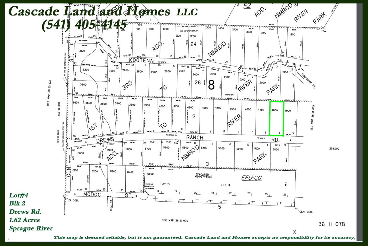 parcel map this is a klamath county parcel map showing the location and shape of the property.