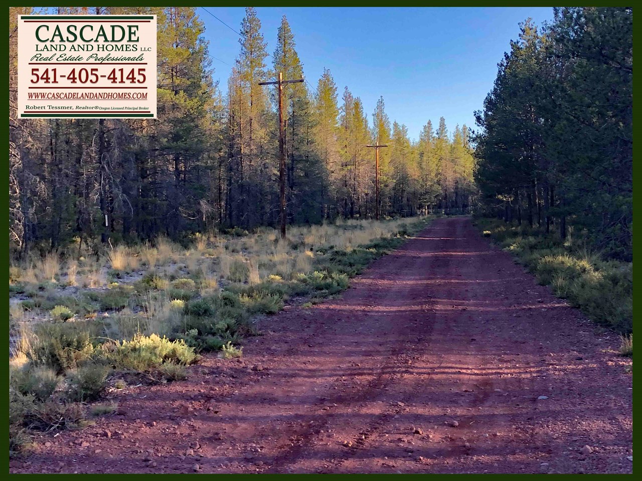 well maintained, cinder packed roads, and power to the road edge!