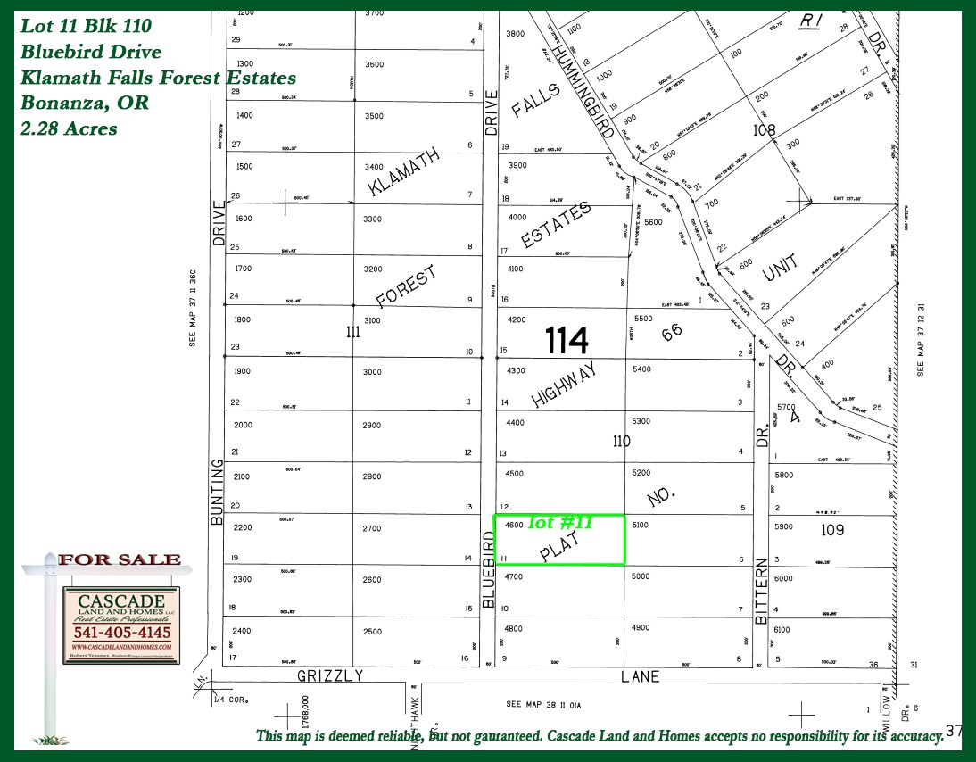 klamath county parcel map showing the shape of the property and the surrounding roads and properties. the area is not significantly developed, but there are full time residents here.