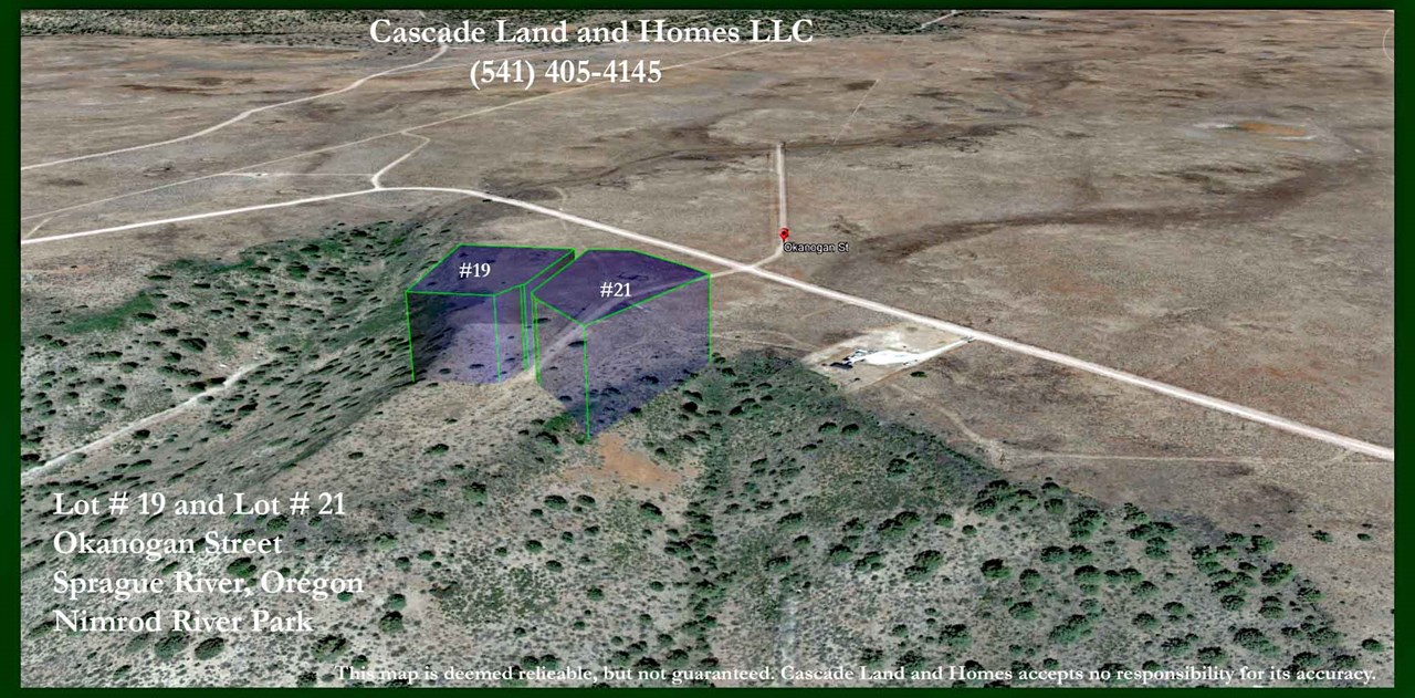 this google earth image shows both this property (#21) and the 1.74~acre property across the the street that is also for sale.