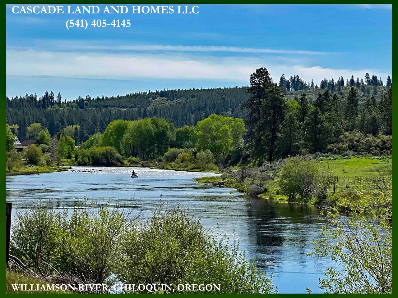 this photo is of the williamson river. we took this photo from the boat launching park just outside of chiloquin. the sprague river converges with the williamson just southwest of town and flows on to upper klamath lake providing it with its primary source of fresh water. both rivers are famous for outstanding trout fishing!